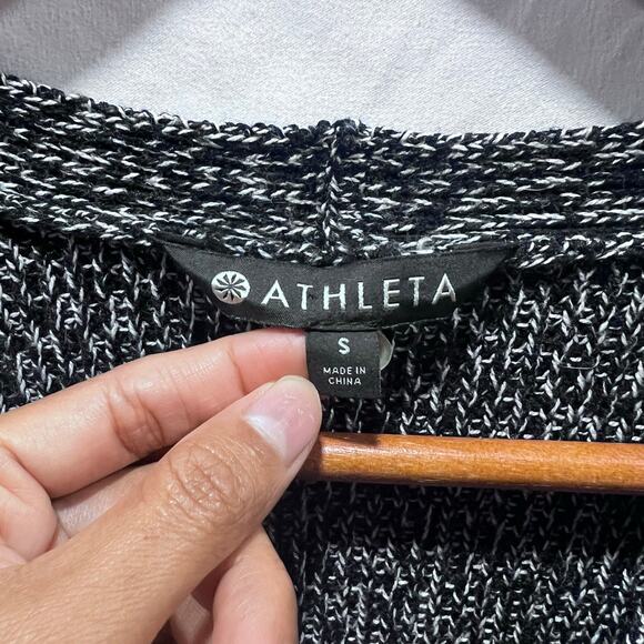 Athleta Merino Wool Blend Tunic V Neck Knit Oversized Sweater Tops Women's Size - Picture 3 of 9